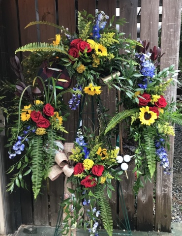 Garden Style Funeral Wreath