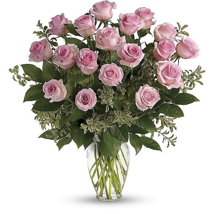 12 Pink Roses