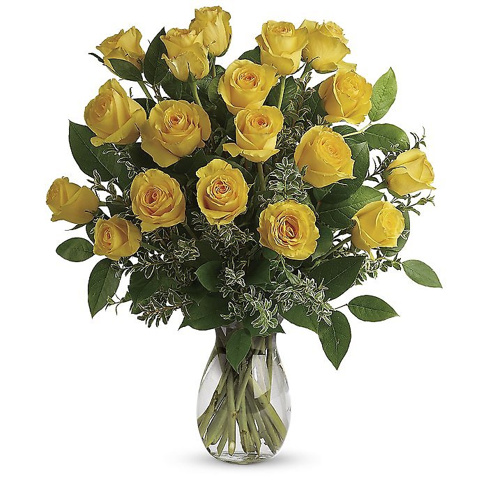12 Yellow Roses