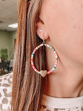 Multi Colored Heart Earrings