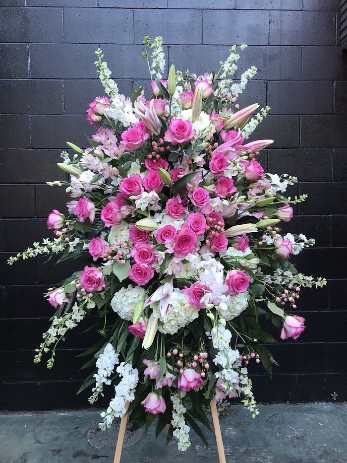 Pretty Pink Funeral Spray