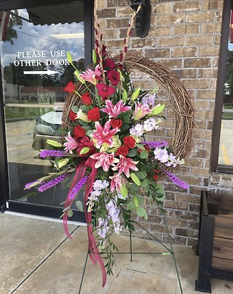 Deepest Condolences Grapevine Wreath