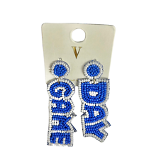 Blue & White Game Day Earrings