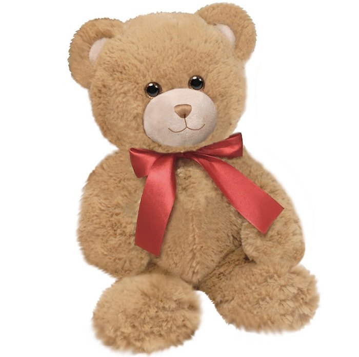 First and Main Dean Bear with Red Ribbon 15\"