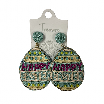 \"Happy Easter\" Egg Earrings