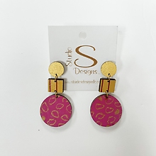 Studio Design Odessa Earrings Gold Magenta