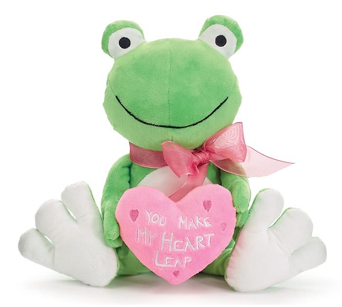 Burton & Burton Green Frog w/ Pink Heart