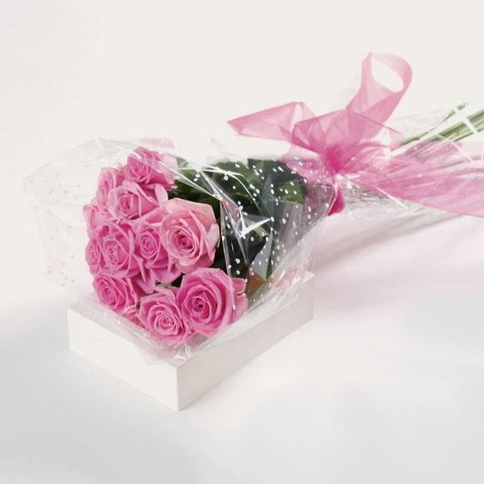12 Roses Wrapped (Choose Color)