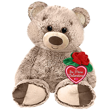First & Main Bumbley Bear with Rose 10\"